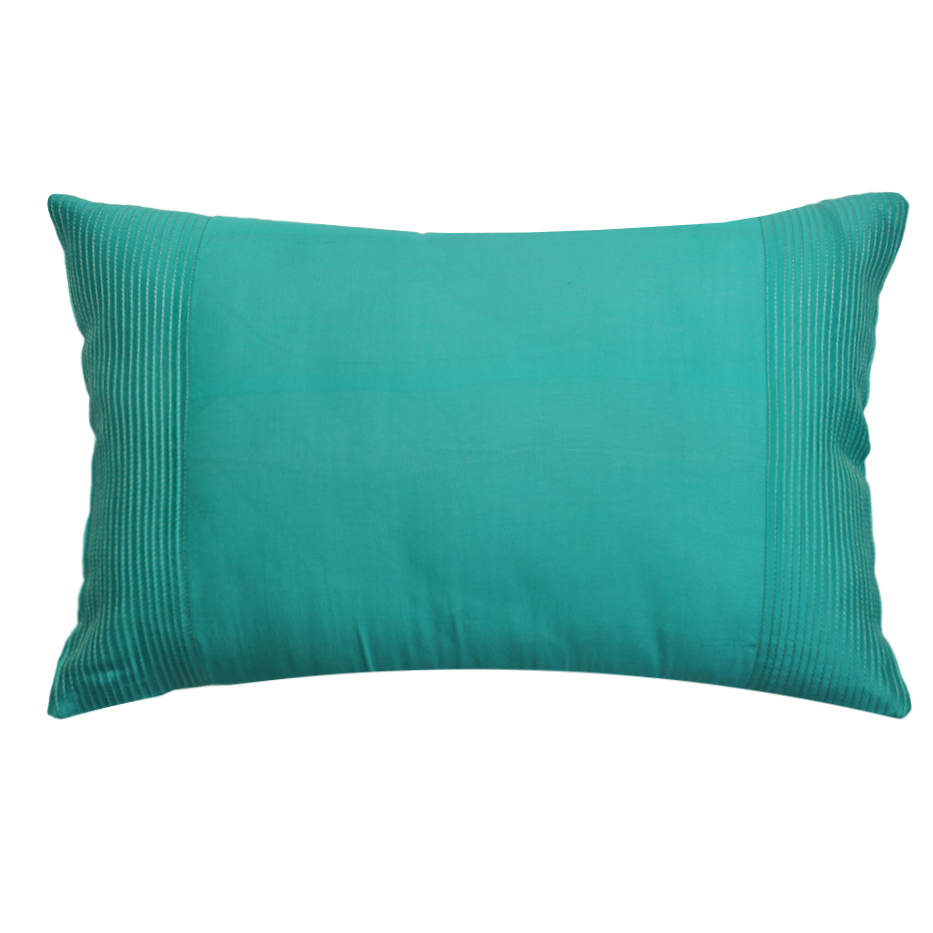 PLEATED GOLD PINTUCKS BLUE