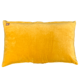 YELLOW CHENNILE CUSHION COVER