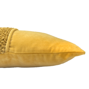 YELLOW CHENNILE CUSHION COVER