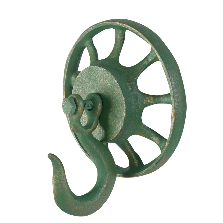 GREEN PULLEY WALL HOOK