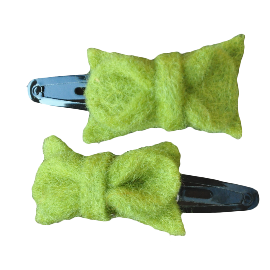 GRASS BOWTIE HAIRCLIP (SET OF 2)