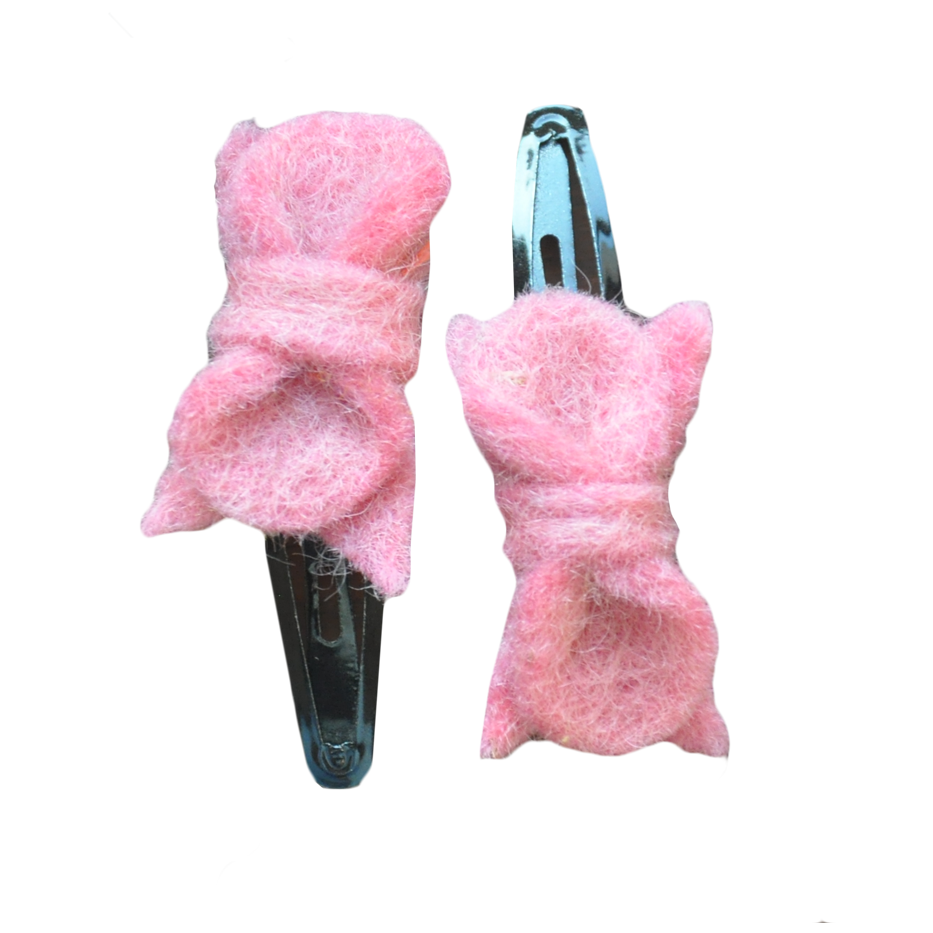 Pink Bowtie Hairclip (set of 2)