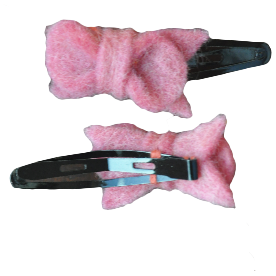 Pink Bowtie Hairclip (set of 2)
