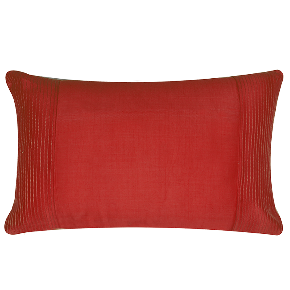 PLEATED GOLD PINTUCKS RED